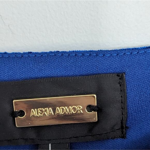 Alexia Admor Veronica Pleated Boatneck Velvet Large Cocktail Holiday 8 Medium - Picture 6 of 6